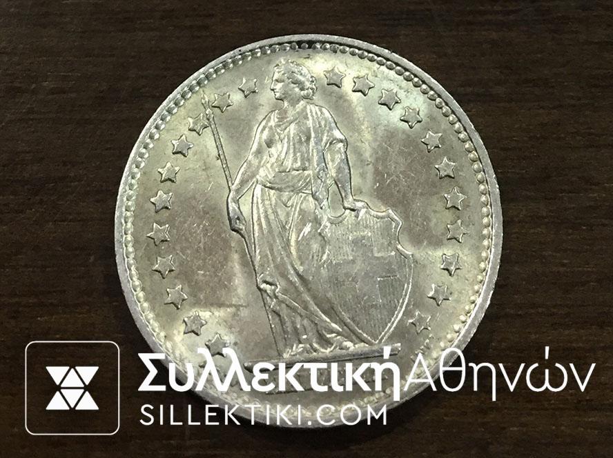 SWITZERLAND 1 Franc 1957 UNC